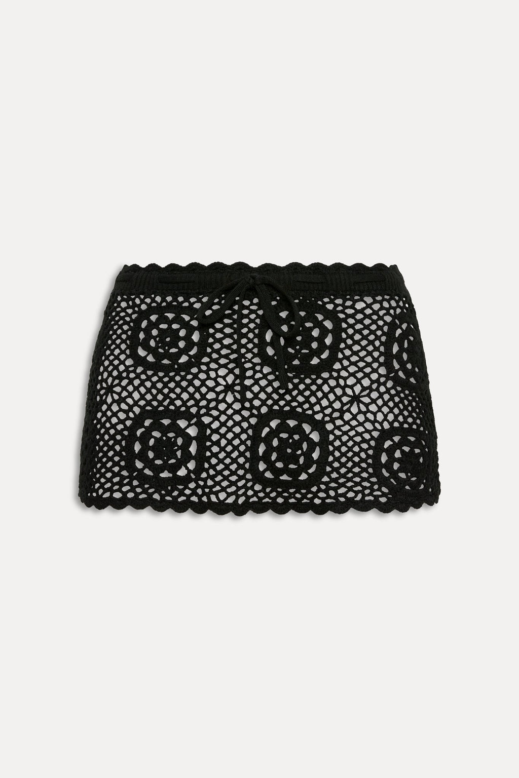 Arlo Crochet Mini Skirt - Black