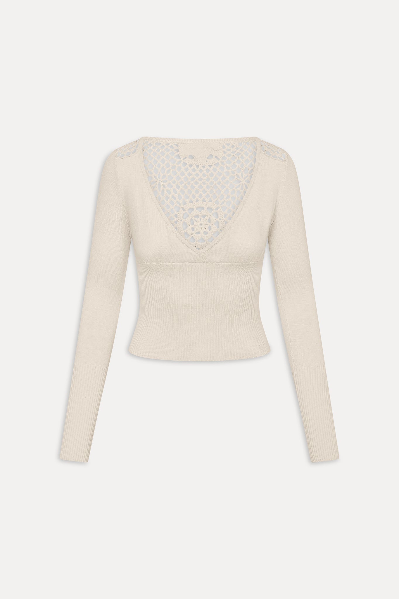 Arlo Crochet Knit Sweater - Bunny