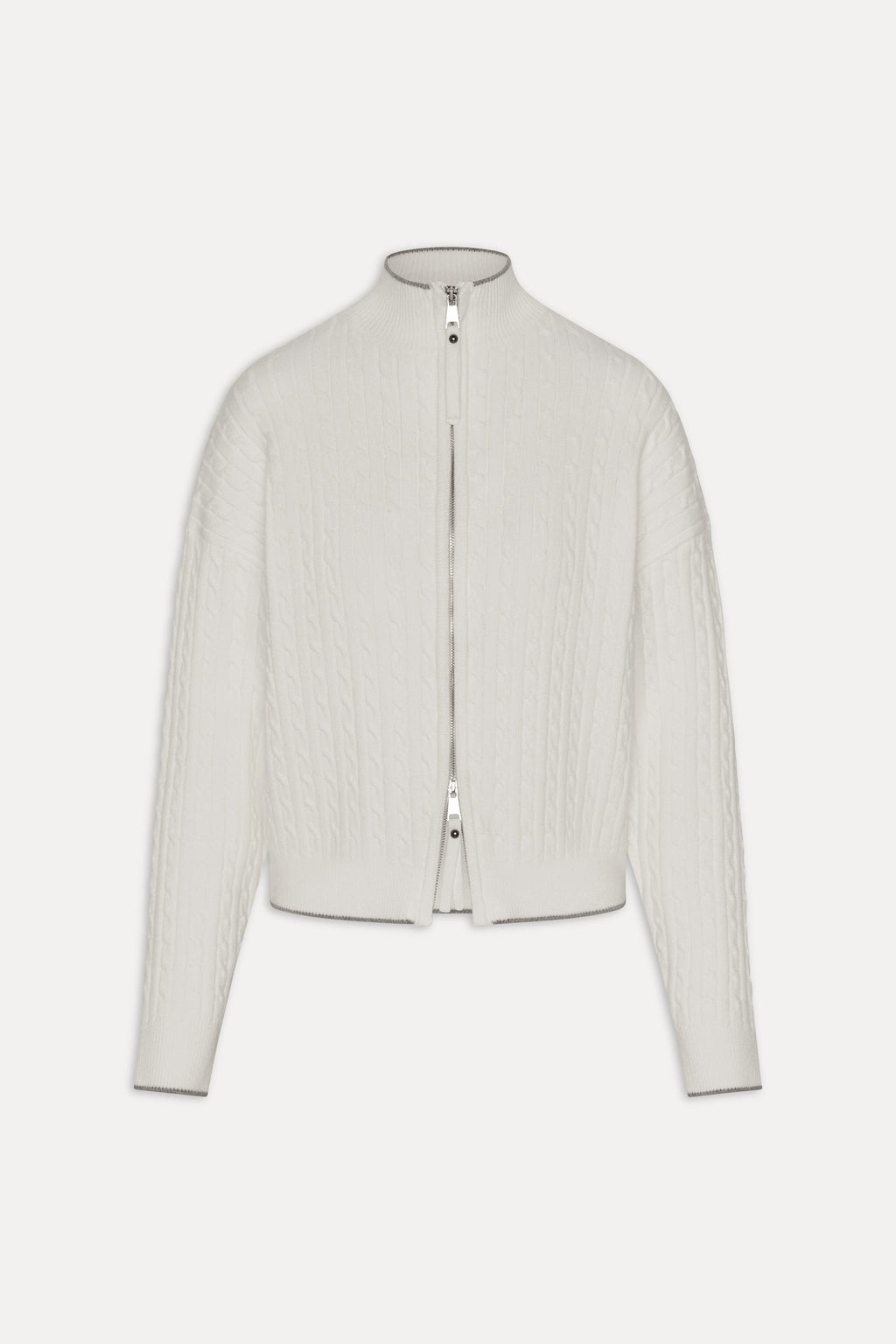 Bea Cloud Knit Zip Up Sweater - Honeymoon