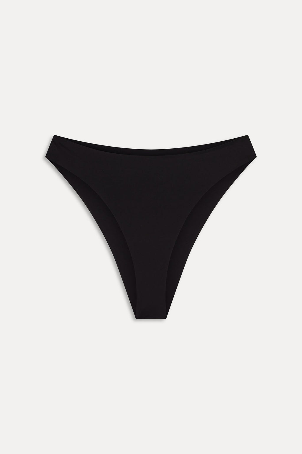 Beck High Waisted Bikini Bottom - Black