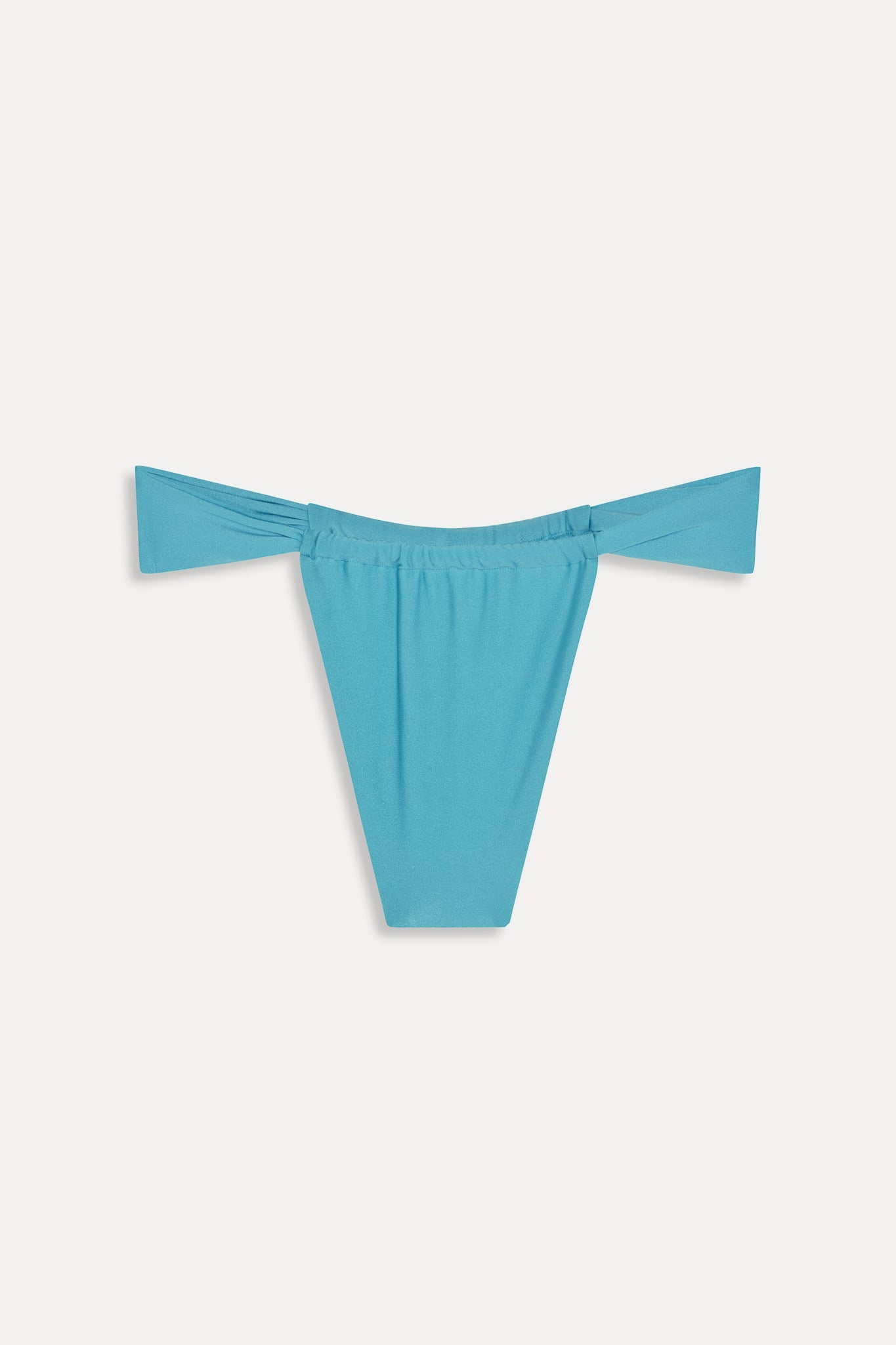 Beckett Satin Micro Bikini Bottom - Cyan Shine