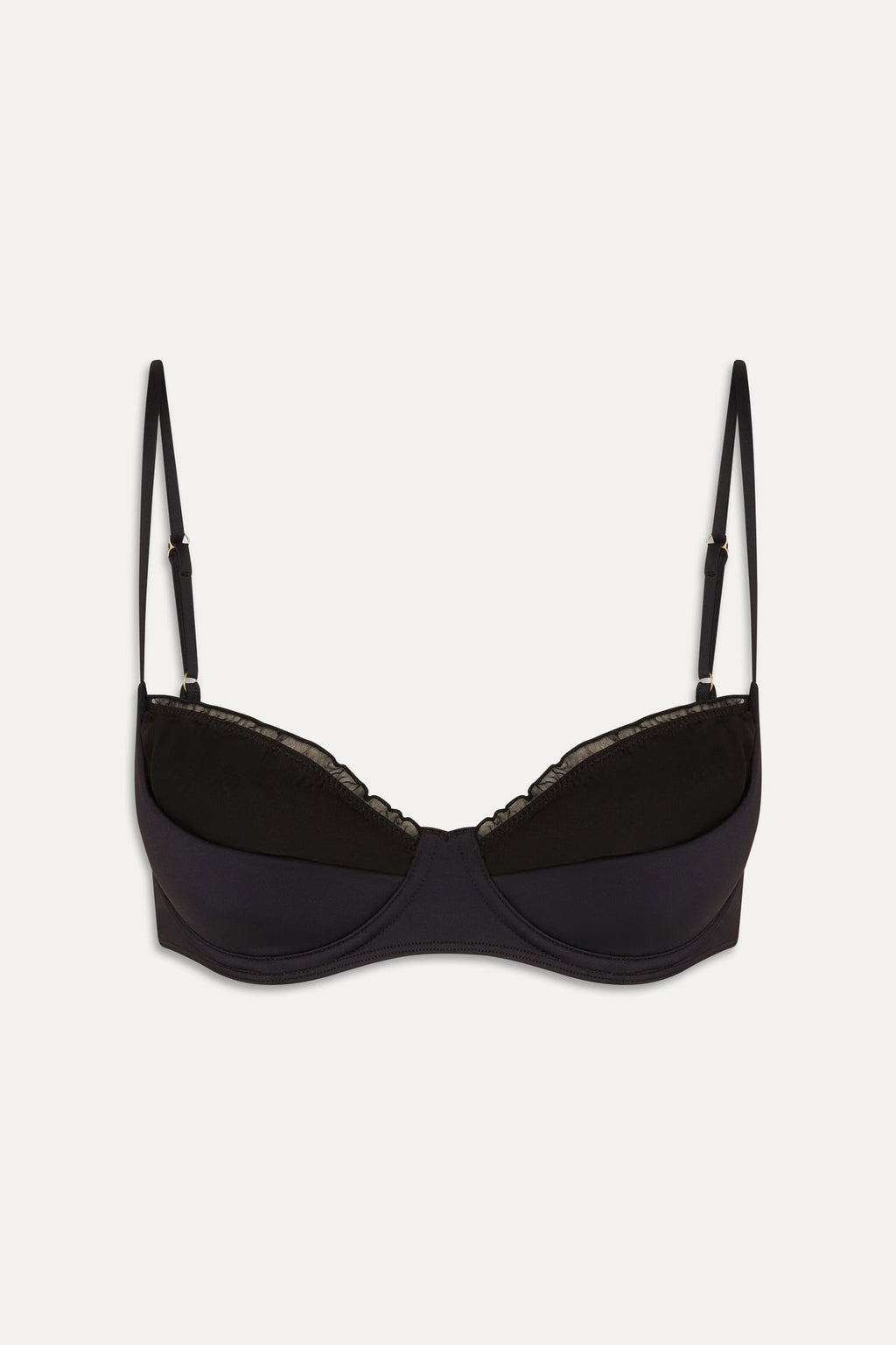 Austin Ruffle Underwire Bikini Top - Black
