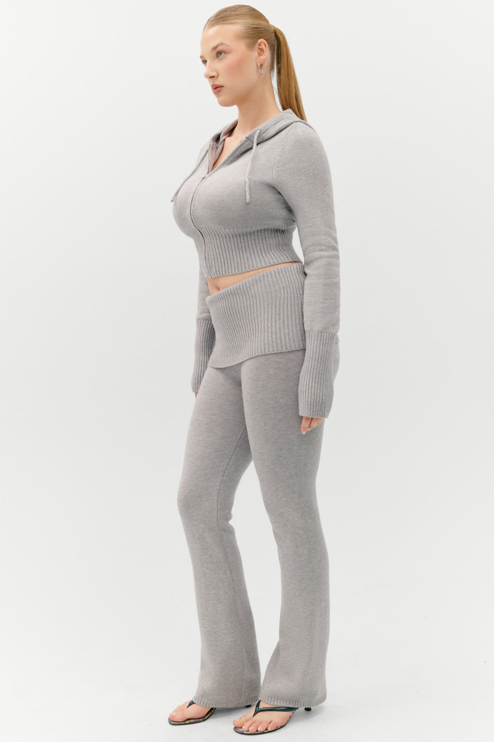 Aimee Knit Pants - Rain Cloud