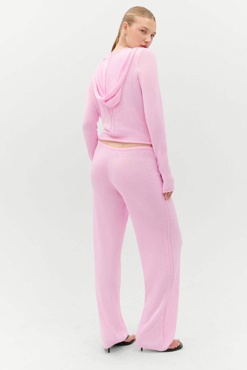 Atlas Zip Up Hoodie - Pink Cloud